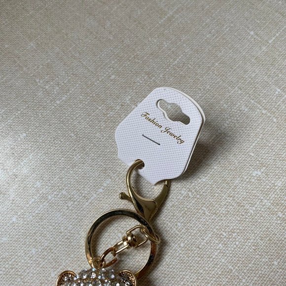 🌷3 for$20🌷Fashion Jewelry, Bejewelled Teddy Bear Keychain, NWT - Picture 5 of 6